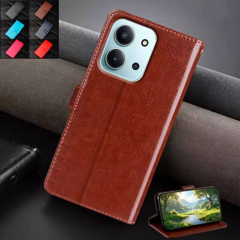 适用红米15R翻盖皮套手机壳新