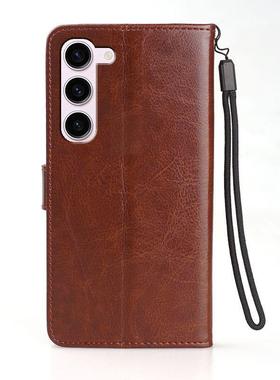 适用三星SM-S9160手机壳6.60英寸S23+保护套翻盖S23PLUS外壳皮夹S916B膜SM一S9160插卡samsung磁扣S916O钱包?