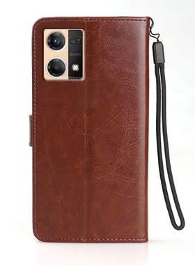 适用oppoCPH2457手机壳翻盖RENO84G保护套皮夹oppo RENO8 4G外壳6.43英寸opp0硅胶oopp新款0pp0插卡poop钢化?