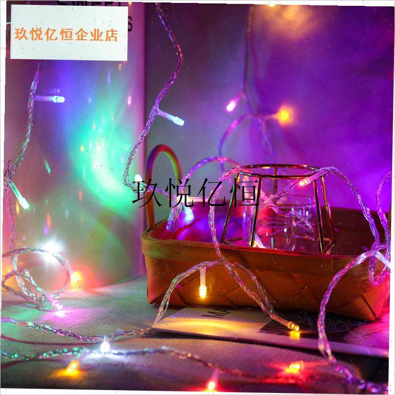 LED不插电太阳能彩灯串灯闪灯满天星装饰N灯星星灯室内户外亮化,