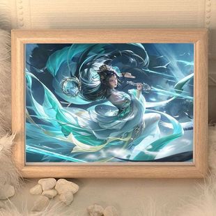 三国杀周边初生九雪届沮授相框摆台高颜值游戏精致收藏桌面装饰画