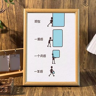 困难一步步解决桌面治愈系相框高能量摆台激励自己墙面装 饰画挂画