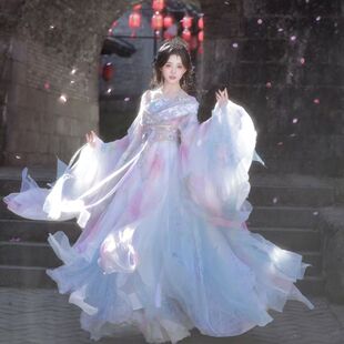 仙女风汉服女古风重工刺绣飘逸长裙春夏超仙古装套装