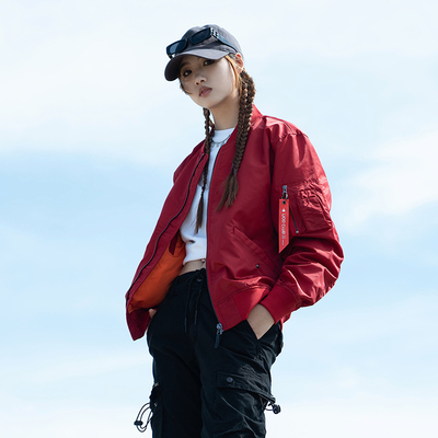 UOD2025新款飞行夹克女潮流春秋宽松工装MA-1棒球服潮休闲外套