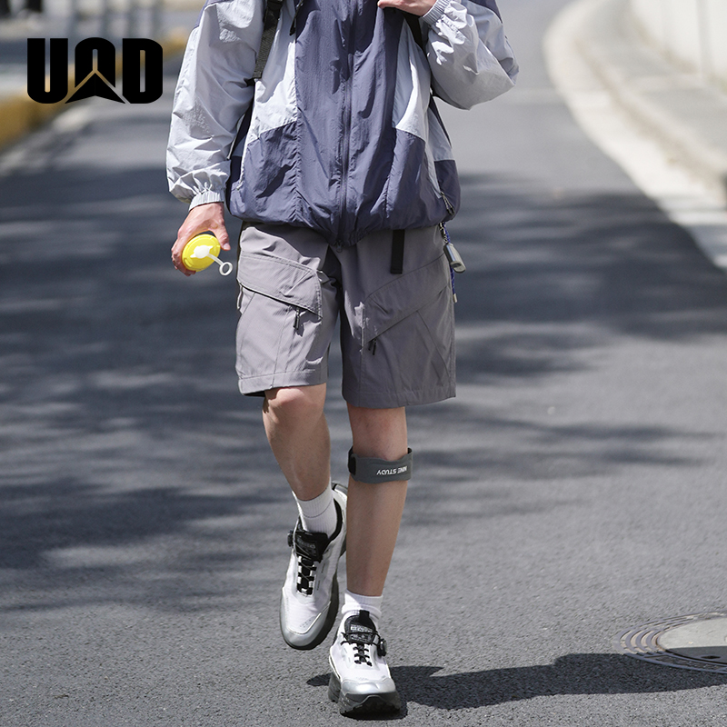 UOD夏季短裤速干美式男五分裤潮牌新款中裤薄款情侣款百搭休闲裤