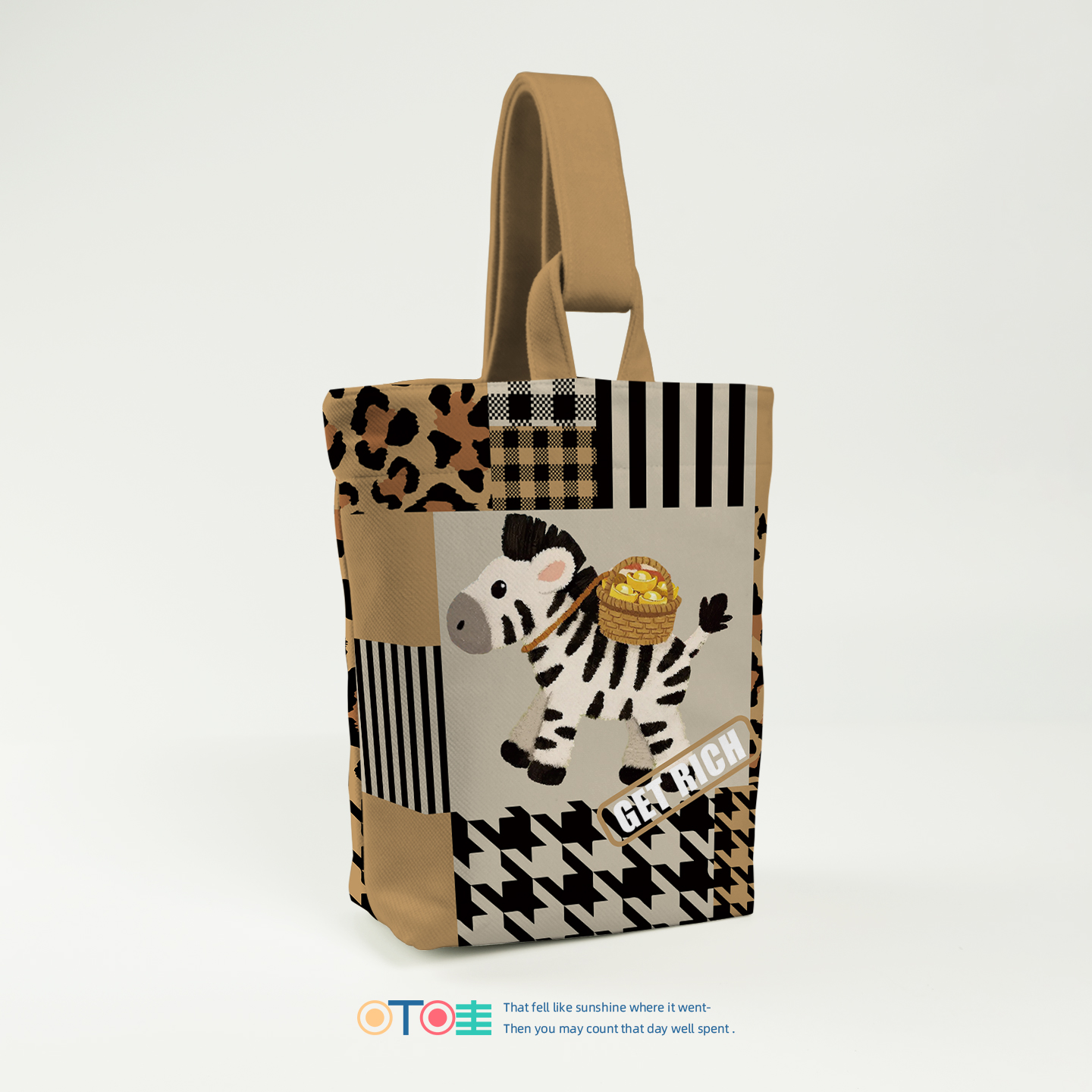 叮哇马上有钱手拎小杂物包