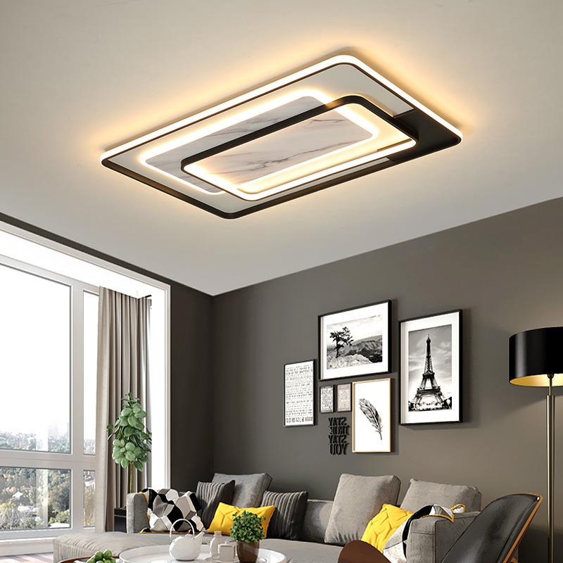 新款客厅主大灯现代简约创意吸顶灯家用卧室客厅圆形方形led灯