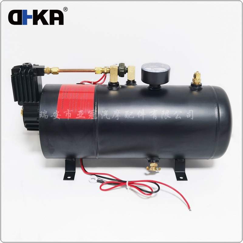 DHKA亚冠-AS174A现货 喇叭改装气泵12V 150psi蓝色3L空气压缩机
