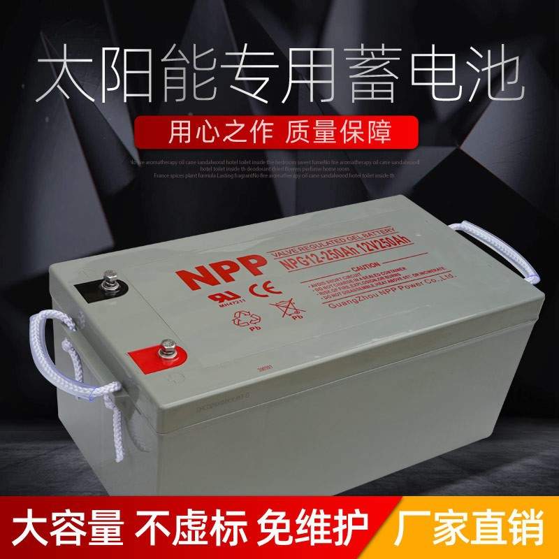 NPP耐普蓄电池NP100-12大容量太阳能胶体蓄电池直流屏UPS电源专用