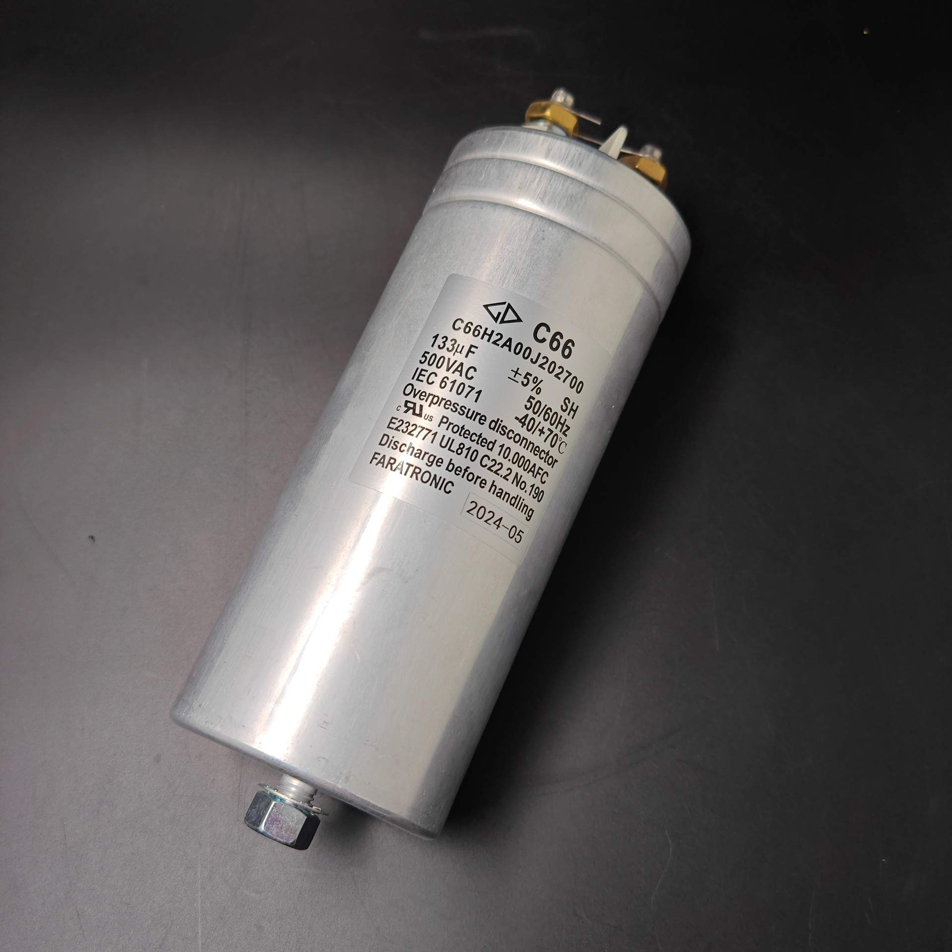 法拉 500vac 133uF 薄膜电容 C66H2A00J202700 500vac100uF