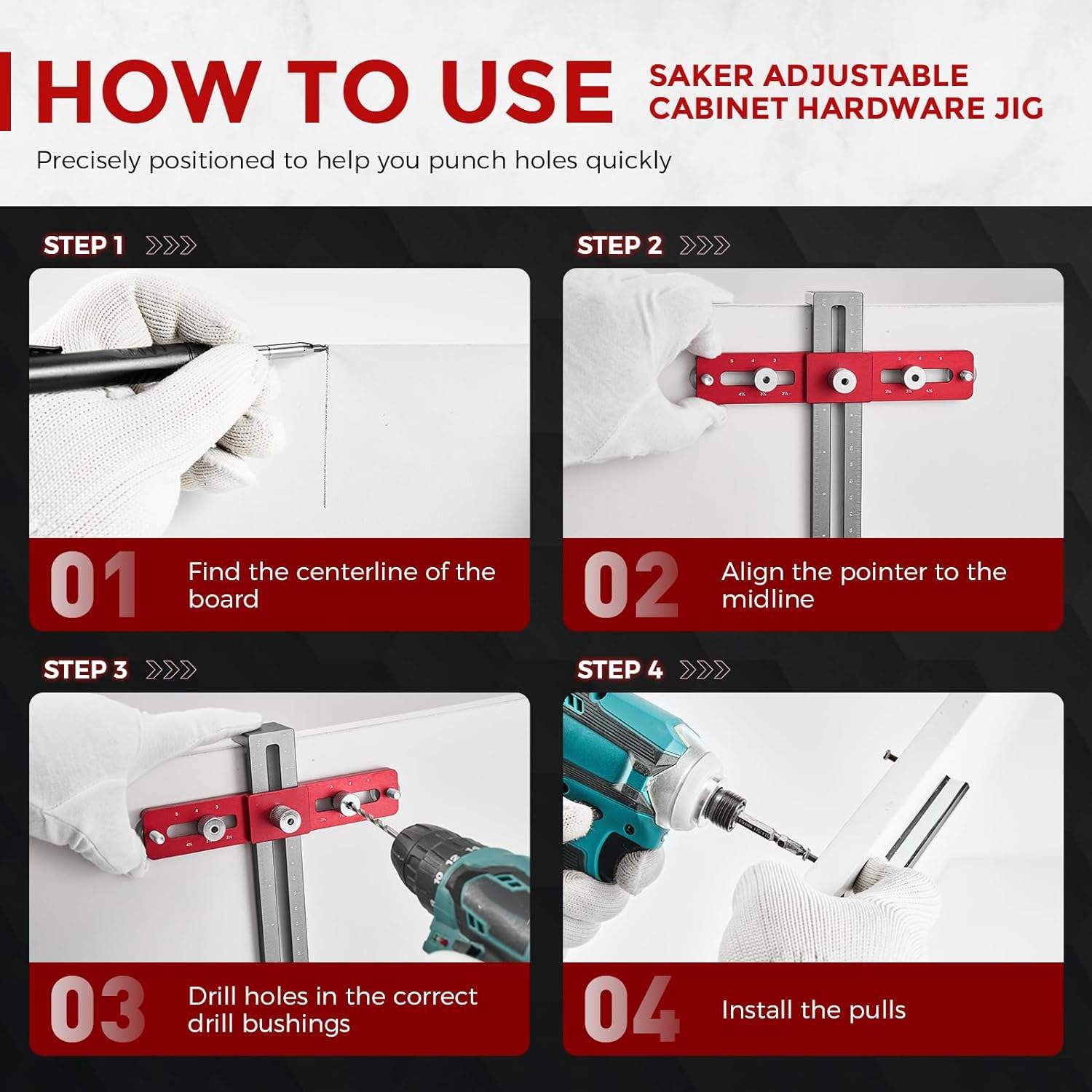 爆款橱柜拉手打孔器5inch 带档把升级款