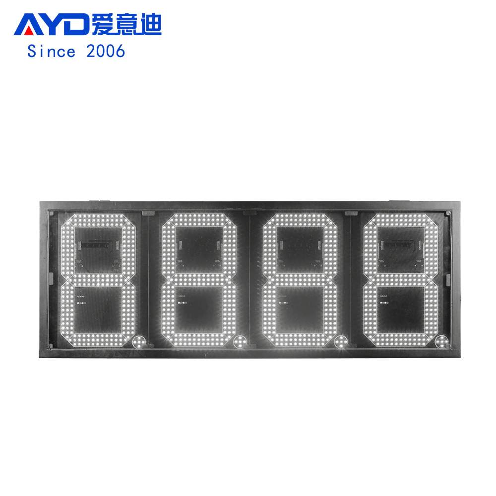 出口12寸红色8888 LED数字显示屏 加油站数字牌LED油价牌生产