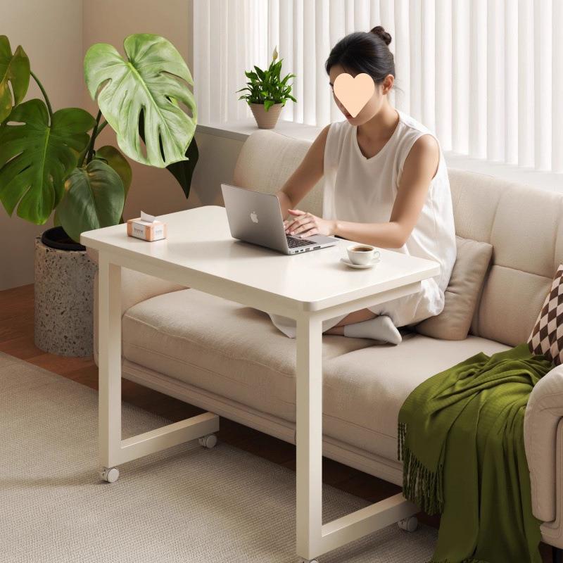 床边桌卧室电脑桌可移动沙发桌书桌客厅边几简易茶几家用桌子铁艺