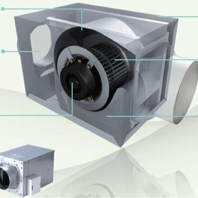 绿岛风Nedfon管道换气扇DPT20-65B管道排风机大风量抽风机