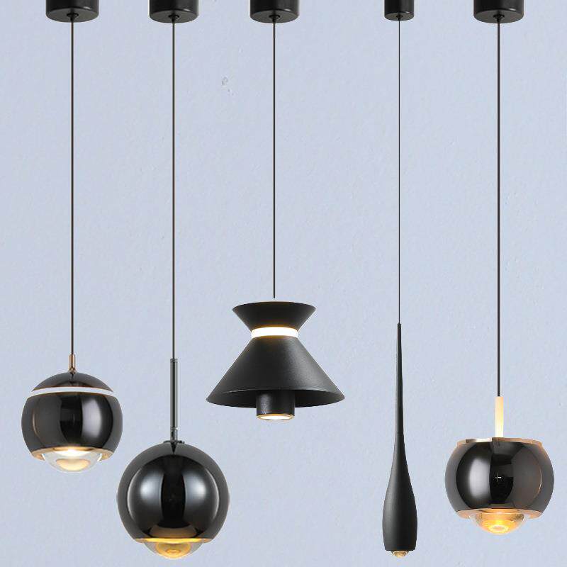 床头吊灯高级感轻奢可升降主卧室现代简约意式极简灯具吧台小吊灯