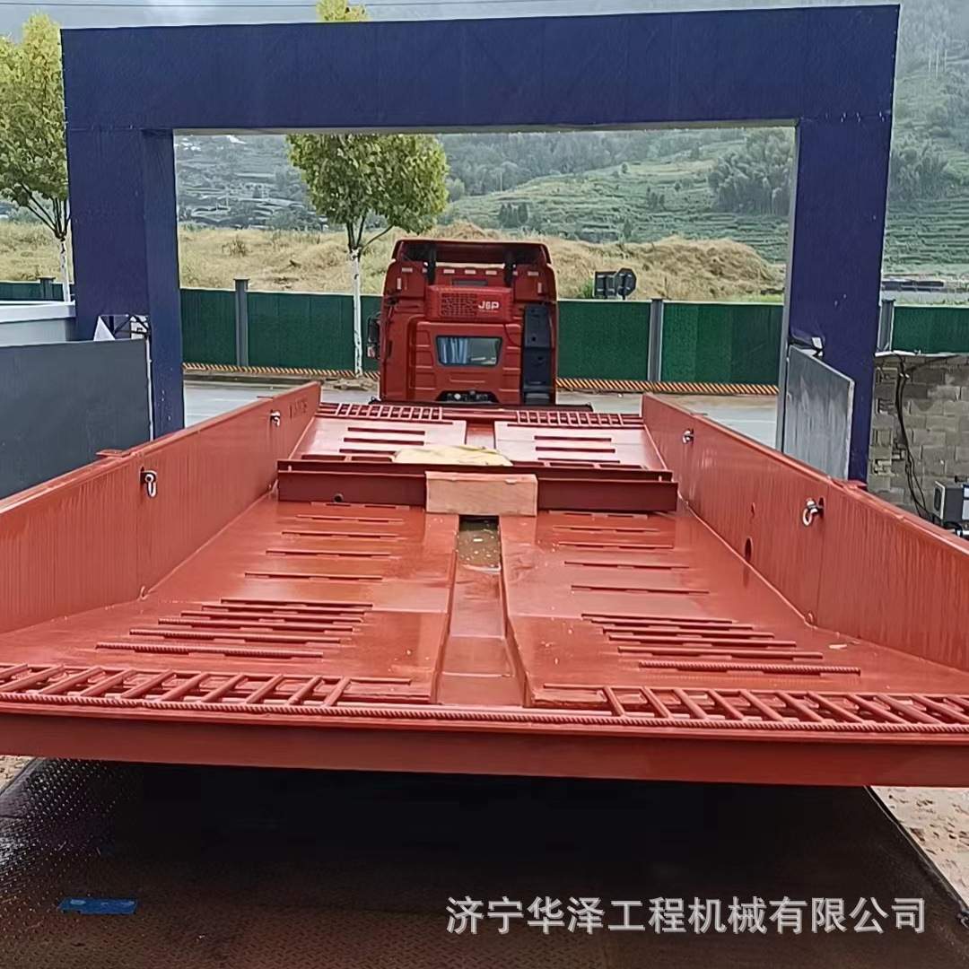 自动喷淋船式洗轮机 建筑工地车辆冲洗平台 渣土车红外感应洗车槽