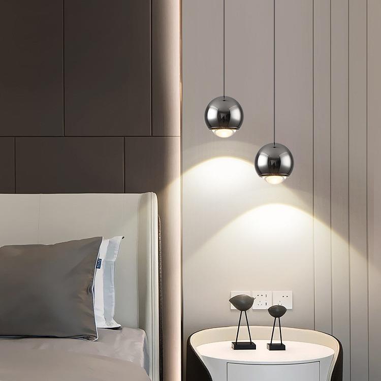 可升降床头吊灯极简设计北欧艺术灯具轻奢卧室书房长线创意小吊灯