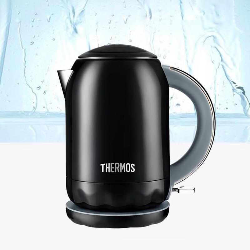 THERMOS烧水壶电热水壶家用宿舍电水壶双层防烫手柄