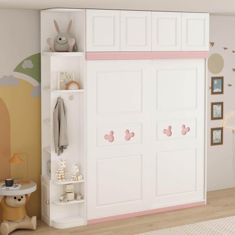 移门衣柜推拉门衣柜儿童儿童房衣柜公主风新款儿童厨柜
