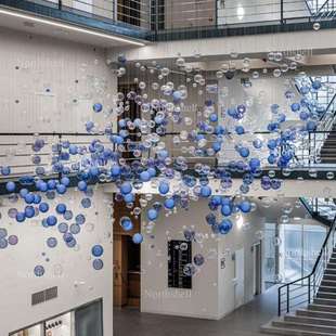 高档写字办公楼大厅商场中庭酒店大堂售楼部沙盘工程装饰泡泡吊灯