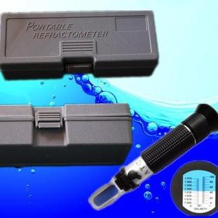 水族用品配件小型光学海缸盐度计温补型光学比重计海水比重计