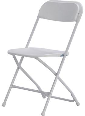 PP注塑椅子 白色户外塑料折叠椅 便携式聚丙烯户外折椅