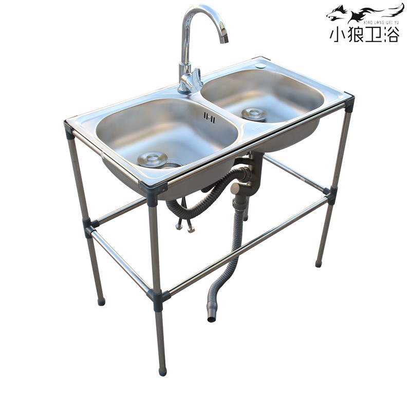 临时简易洗手盆可移动租房落地式阳台G洗衣池小型置物架洗脸台盆