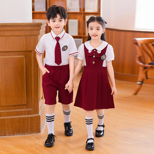 小学生班服夏装 校服女童裙子 英伦学院s风幼儿A园园服儿童套装 夏季