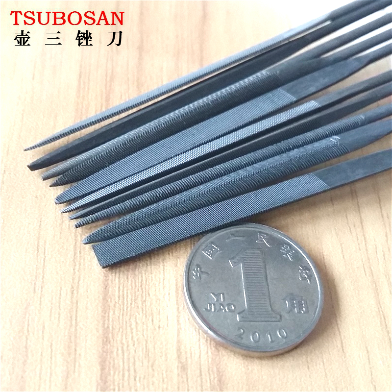 壶三细齿什锦锉套装10支组进口锉2mm精密钟表模具修整2X135小钢锉
