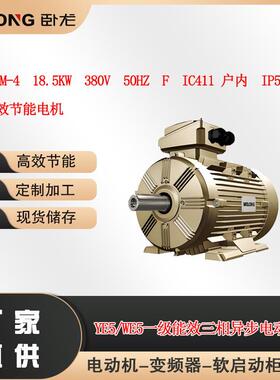 YE5-180M-4 18.5KW 380V 50HZ F IC411 IP55 B3 一级能效