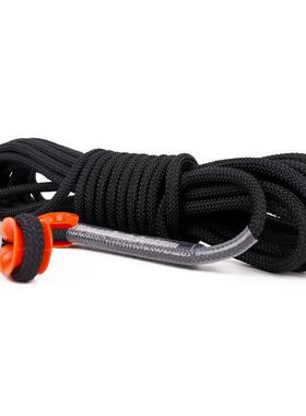 VLEN 静力绳 8mm安全绳耐磨尼龙绳爬山绳 黑色 安全绳