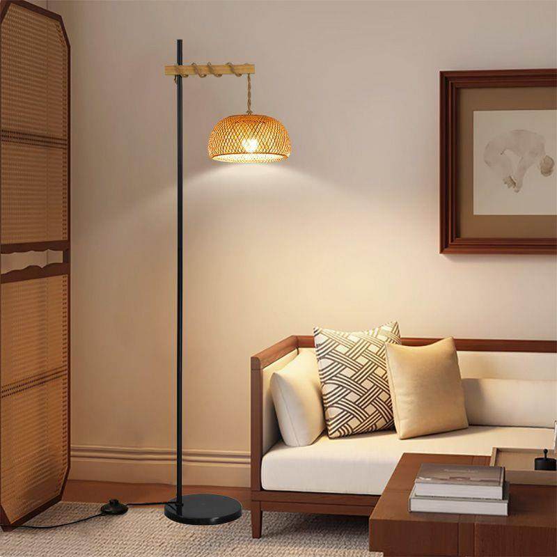 法式中古风落地灯客厅卧室高级感沙发边角新中式美式复古床头台灯