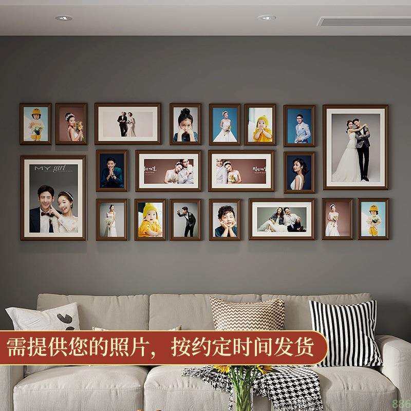 实木照片墙免打孔相片墙相框墙公司出风口改装装饰框挂墙组合其他