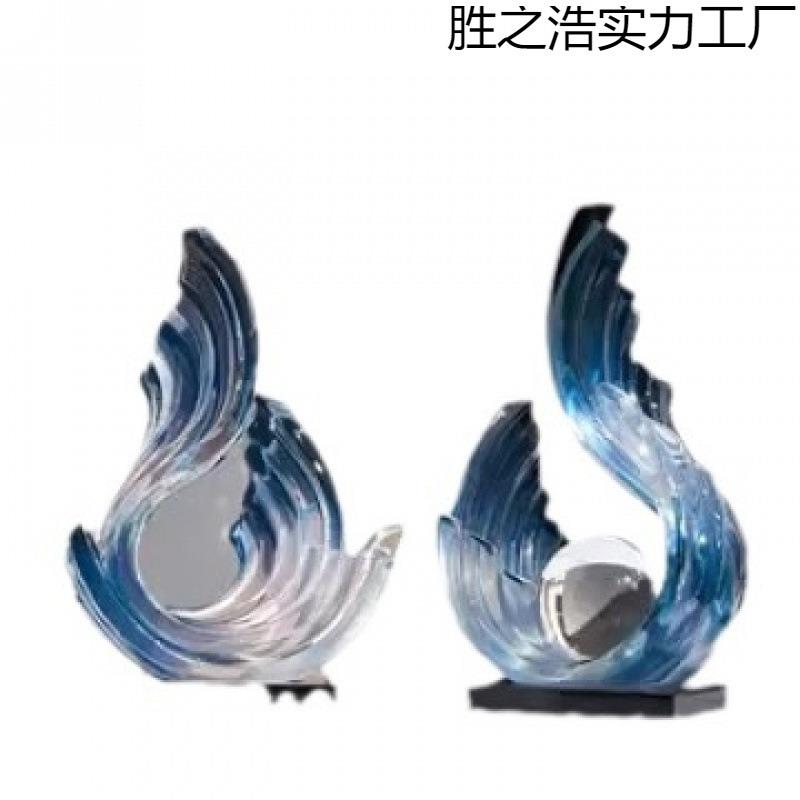 风生水起酒柜装饰品摆件轻奢客厅办公室高端大气上档次感