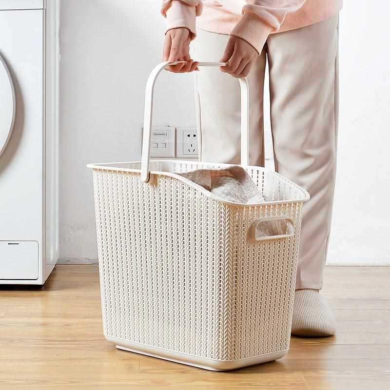 脏衣篮塑料手提篓洗衣蓝衣物卫生间浴室脏衣服收纳筐日式大号