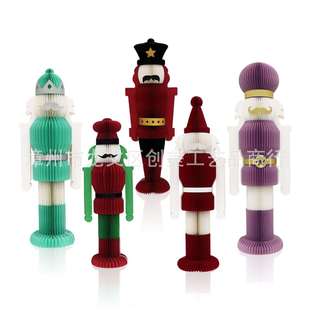 纸质胡桃夹子卫兵门卫室内装饰摆件氛围感圣诞节家居商场学校装饰