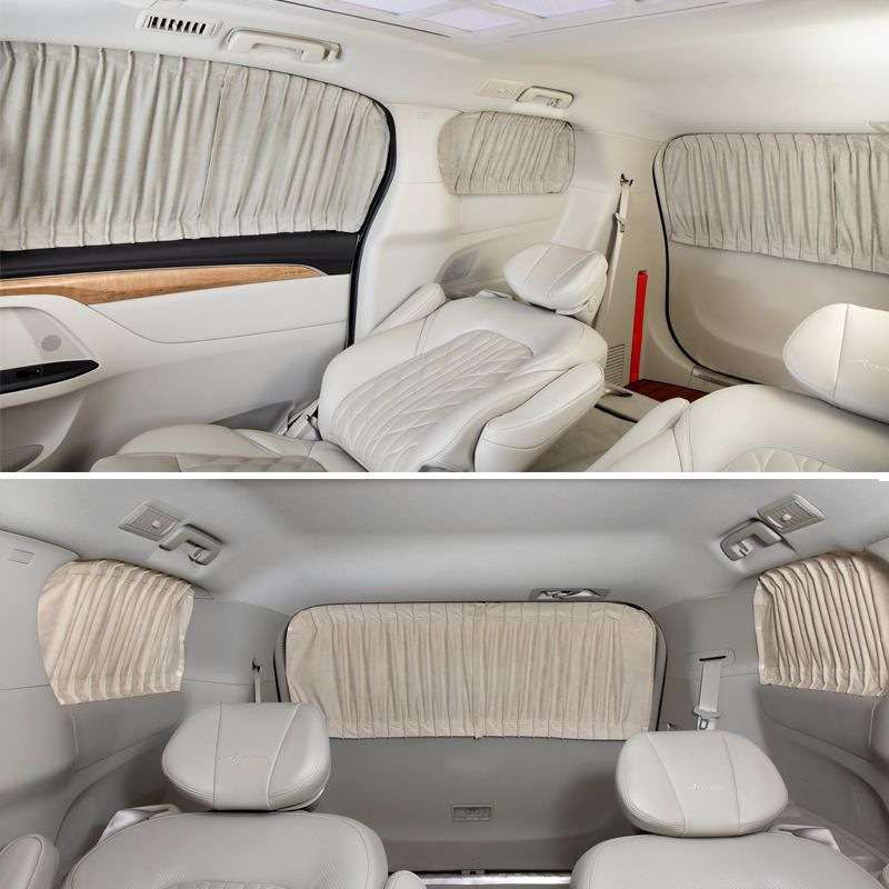 专用别克gl8陆尊ES鹿皮绒汽车窗帘gl825S/28T防晒遮阳帘螺丝固定