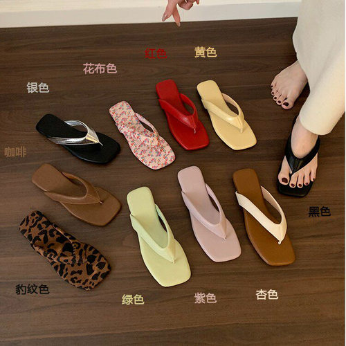 奥特莱斯折扣店撤柜清仓夹脚人字拖鞋女外穿新款夏季百搭夹趾凉拖