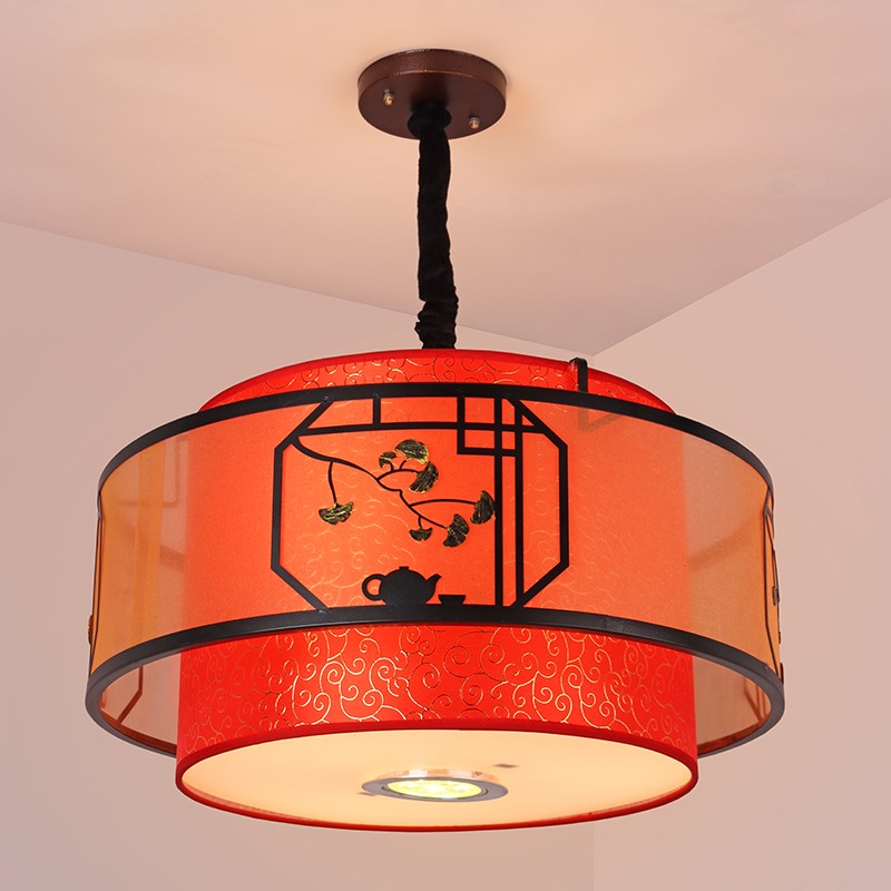 饭店餐厅吊灯新中式餐饮大厅餐桌卡座灯具包厢茶楼面馆火锅店吊灯