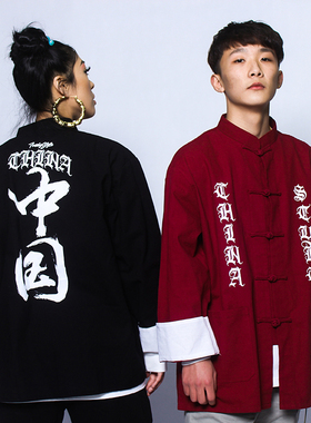 Funkystyle中国风外套男唐装夹克盘扣复古中山中式上衣国潮春秋季