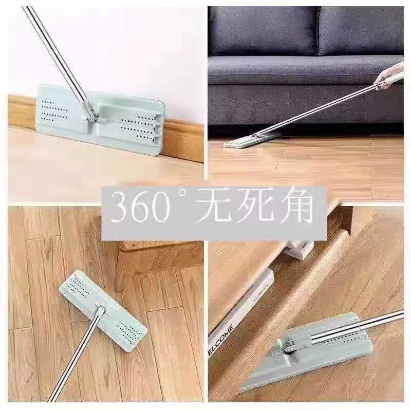 拖把配件平板拖把杆通用懒人免手洗加粗杆替换杆拖把头33-38cm头