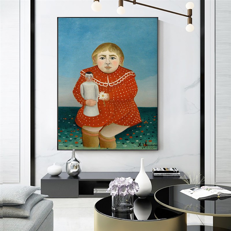 超憨大头娃娃小众个性艺术人物装饰画 画书房挂画 画设计师创