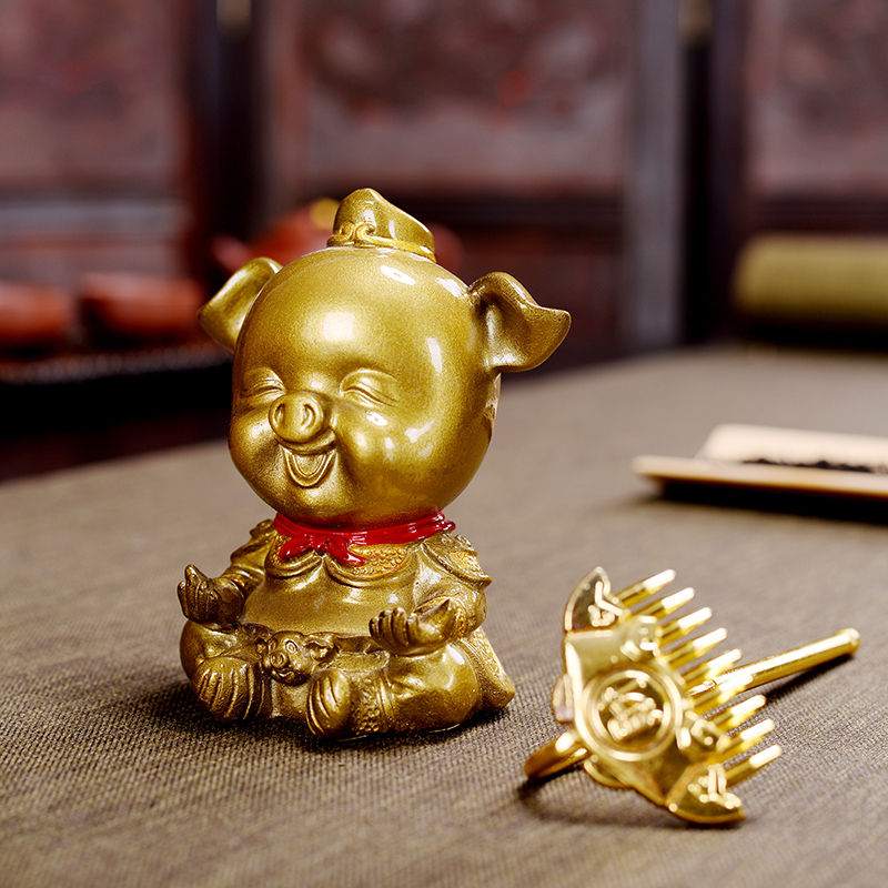 茶宠摆件精品可养变色猪八戒创意茶玩猪功夫茶道茶具茶台茶桌配件