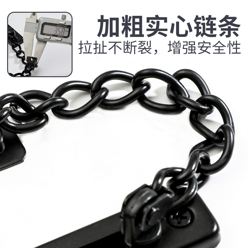 防盗链门链免打孔门栓安全扣门插销加长外开门带家用门内反锁链条