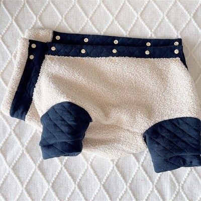 潮查利家法斗巴哥博美短腿胖狗狗专用冬装加厚包肚子保暖四脚棉衣