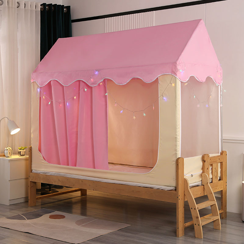 儿童小床蚊帐卧室婴儿拼接床分床公主风防蚊帐篷树屋小房子游戏屋