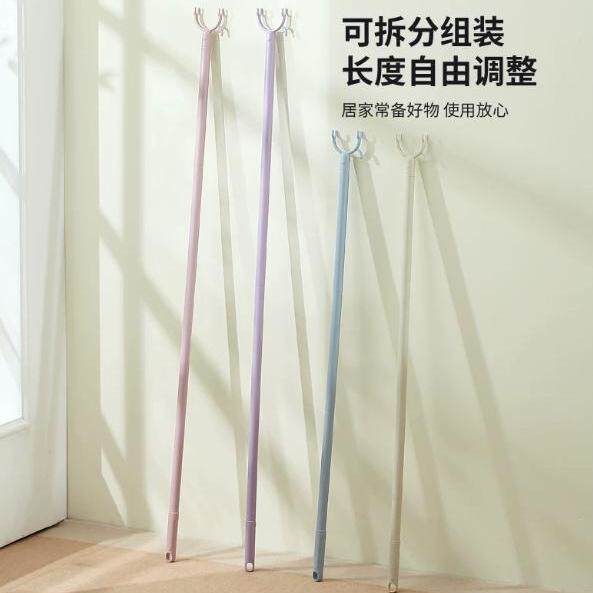 晾衣杆家用挑衣杆伸缩晾衣杆一根叉衣服杆加厚凉取衣叉杆撑衣杆