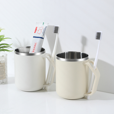 简约漱口杯防发霉牙刷杯子304不锈钢家用情侣高颜值宿舍洗漱水杯