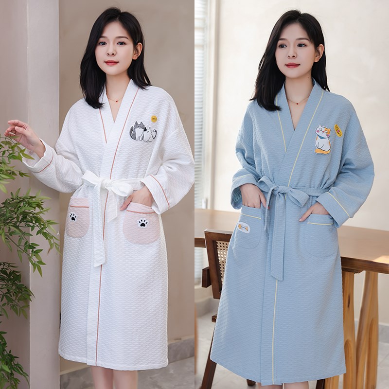 高级成人浴巾可穿裹式女款大人浴袍E纯棉吸水家用游泳洗完澡穿睡