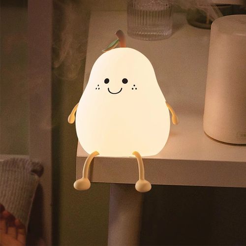不分梨小夜灯卧室睡眠儿童婴儿喂奶护眼硅胶拍拍床头氛围台灯充电